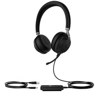 Yealink UH38 Dual Teams Headset Kabel & trådløs Kontor/Callcenter Bluetooth Sort FCC Sort