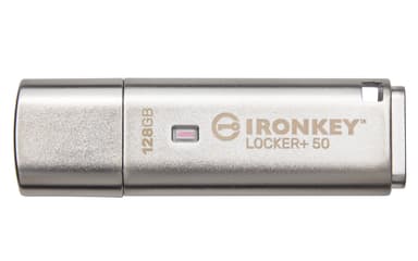 Kingston IronKey Locker+ 50 128GB USB-A Sølv