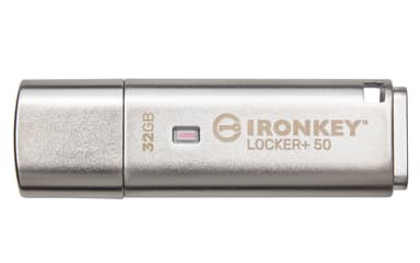 Kingston IronKey Locker+ 50 32GB USB-A Sølv