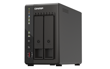 QNAP TS-253E NAS Tower Intel® Celeron® J6412 8 GB 0 TB QNAP QTS Svart 