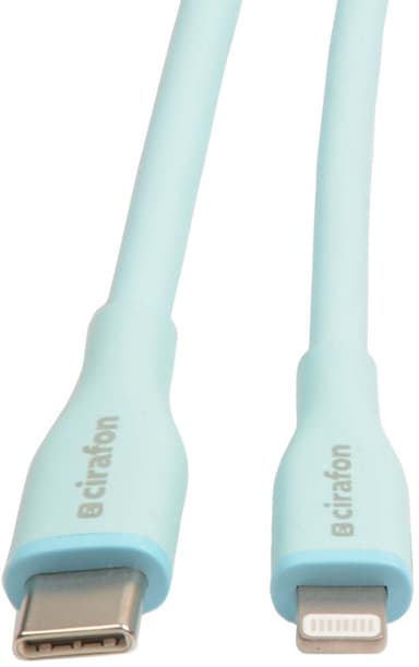 Cirafon Sync/charge Silcon Cable USB-C To Lightning 1.8m Sininen
