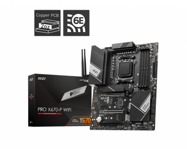 MSI PRO X670-P WIFI Socket AM5 ATX Bundkort