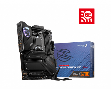 MSI MPG X670E CARBON WIFI Socket AM5 ATX Hovedkort