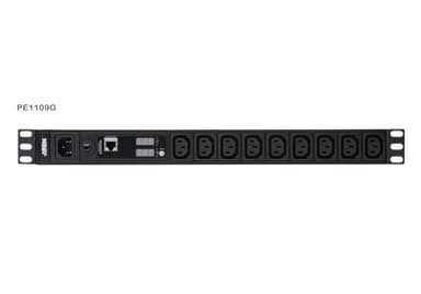 Aten PE1109G-AT-G strømdistribusjonsenhet (PDU) 9 AC-utganger 1U Sort