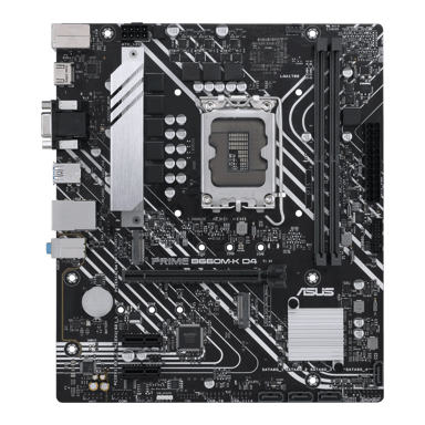 ASUS 1700 PRIME B660M-K D4 M-ATX Intel B660 LGA 1700 micro ATX LGA 1700 Micro-ATX Moederbord