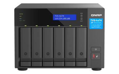 QNAP TVS-h674 NAS Tower Intel® Core™ i3 i3-12100 16 GB DDR4 0 TB QuTS hero Svart 