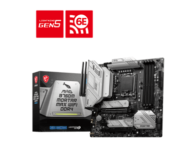 Msi MAG B760M Mortar Max WIFI DDR4 LGA 1700 micro ATX Moederbord