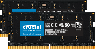 Crucial CT2K32G52C42S5 geheugenmodule 64 GB 2 x 32 GB DDR5 5200 MHz ECC 64GB 5200MHz DDR5 262-pin SO-DIMM