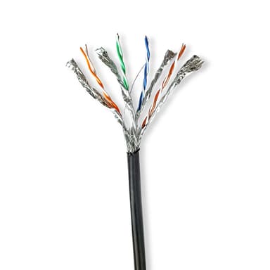 Nedis CCBG8599BK100S nätverkskablar Svart 100 m Cat7 S/FTP (S-STP) Nej Cat7 100m Svart
