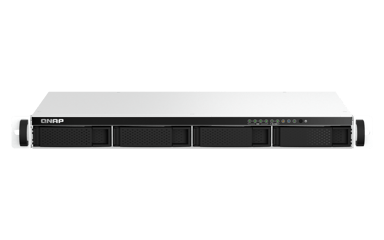 QNAP TS-464eU NAS Rack (1U) Intel® Celeron® N5095 8 GB DDR4 0 TB QNAP Turbo System Gjuten aluminium, Svart 