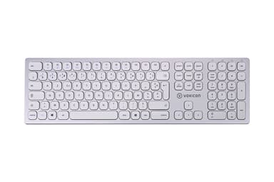 Voxicon Wireless Slim Metal Keyboard 295BWL Silver Iso-azert Trådlös Belgiskt