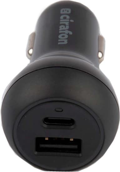 Cirafon USB-biloplader PD/QC 30W Sort