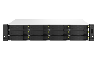 QNAP TS-1264U-RP NAS Rack (2U) Intel® Celeron® 8 GB DDR4 0 TB QNAP QTS Aluminium, Sort 