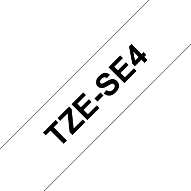Brother Tape 18mm TZe-SE4 Musta/Valkoinen 