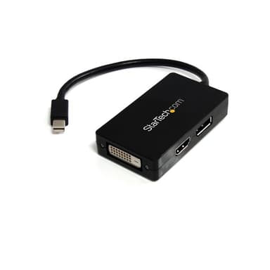 Startech Travel A/V adapter 0.15m Mini DisplayPort DisplayPort, DVI-D, HDMI Svart