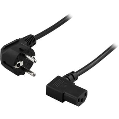 Deltaco Strömkabel 3m C13 coupler Svart