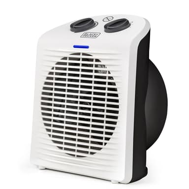 Black & Decker Varmeblæser 2-i-1 Hvid 