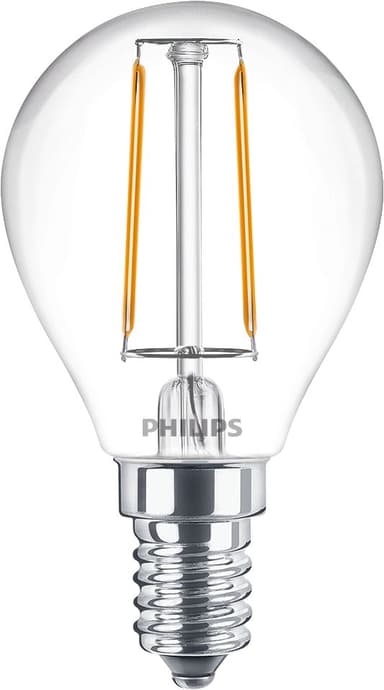 Philips LED E14 Klot Klar 2W (25W) 250 Lumen 2-Pack 