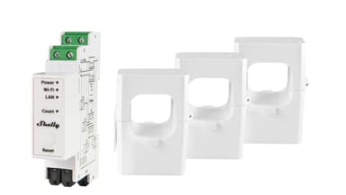 Shelly Pro 3EM 400A 3x Clamps 
