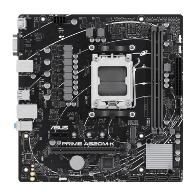 ASUS PRIME A620M-K AMD A620 Socket AM5 micro ATX AM5 Micro-ATX Moederbord