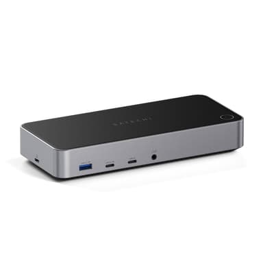Satechi Triple 4K Display Ledningsført Dock Sort, Sølv Dock