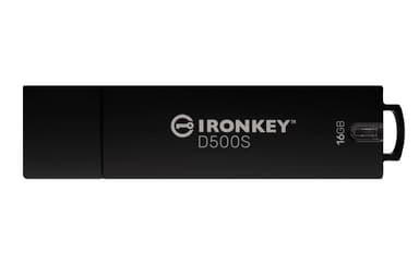 Kingston IronKey D500s 16GB USB Type-A Sort