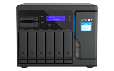 QNAP TS-855X SAN Tower Intel Atom® C5125 8 GB DDR4 0 TB QNAP QTS musta