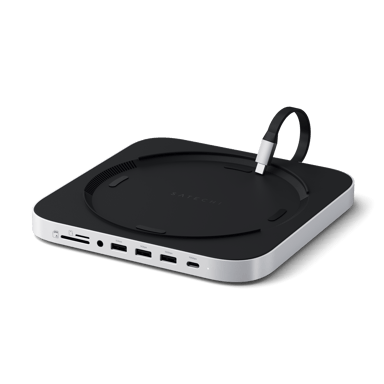 Satechi Stand & Hub Mac mini/Studio -tietokoneelle, jossa on NVMe SSD-paikka USB 3.2 Gen 2 (3.1 Gen 2) Type-C