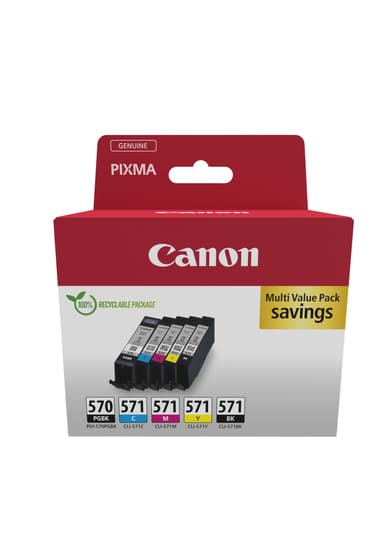 Canon Bläck Multipack PGI-570 (PGBK)/CLI-571 (B/C/M/Y) 