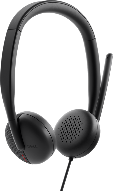 Dell Wired Headset WH3024 Sort Pude/ringsæt USB Type-C Microsoft Teams Sort