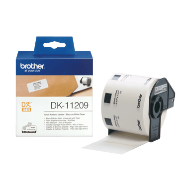 Brother Etikett Papper 29x62mm Svart/Vit 
