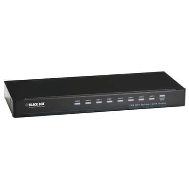 Black Box DVI-D Splitter with Audio and HDCP, 1 x 8 