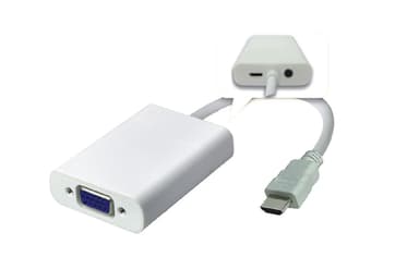 Microconnect Videokonverterare 0.15m HDMI VGA (D-Sub) Vit