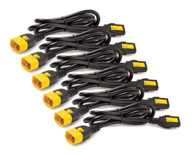 APC 6X Power Cable C13 / C14 1,2m 1.2m C13 coupler C14 coupler Svart