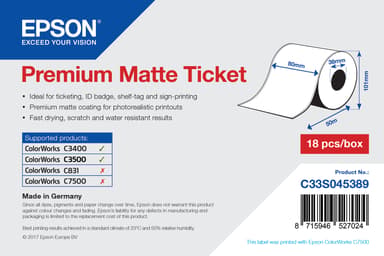 Epson Tarrat Premium Matte Ticket Roll 
