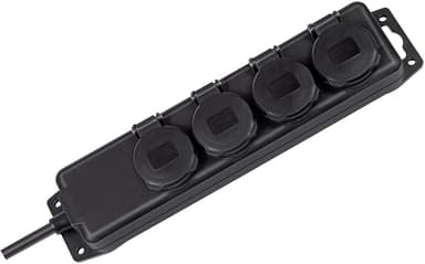 Brennenstuhl Extension socket IP44 4-way black 2m H07RN-F 3G1,5 