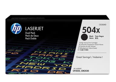 HP Toner Zwart 504X - CE250XD 2-Pack