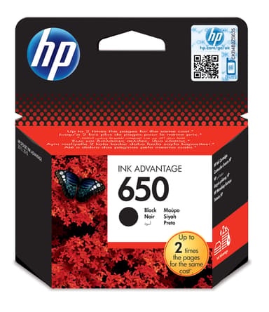 HP Blæk Sort 650 13.5ml - DJ Advantage 2645/35XX/4515/4645