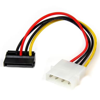 Startech StarTech.com 4-pins Molex-naar-linkshoekige SATA-voedingskabeladapter 15 cm 