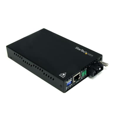 Startech StarTech.com ET90110SC2 mediakonverterare för nätverk 200 Mbit/s 1310 nm Flerläge Svart 