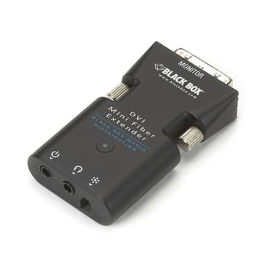 Black Box Mini Extender Receiver Only for DVI-D and Stereo Audio over Fiber 