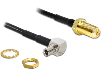 Delock Aerial adapter TS-9 SMA 0.14m Zwart