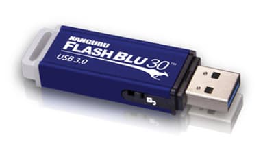 Kanguru Flashblu30 W/Write Protect Switch 32GB USB Type-A Blå