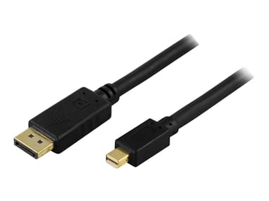 Deltaco DisplayPort-kabel 3m DisplayPort Mini DisplayPort Sort
