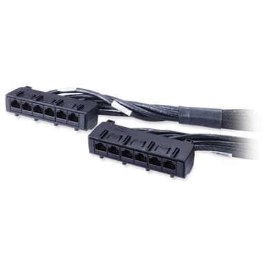 APC Data Distribution Cable 6 x RJ-45 Cat 6 3.35m Musta