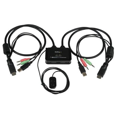 Startech 2 Port USB HDMI Cable KVM Switch w/ Audio and Remote Switch 