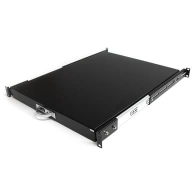 Startech 1U 56cm djup utdragbar rackhylla, svart 