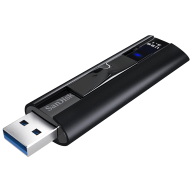SanDisk Extreme Pro 128GB USB-A Musta, Noir