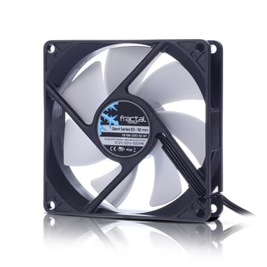 Fractal Design Silent Series R3 92MM Fläkt Svart, Vit