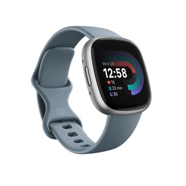 Fitbit Versa 4 Waterfall Blue/Platinum Platina